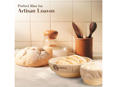 مجموعة أدوات بانيتون ميني بيضاوية 250غ و750غ بأفضل بطانة دائرية من الروطان