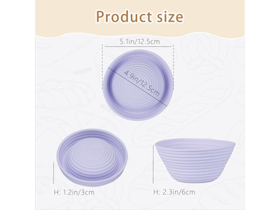 بانيتون مستطيل رخيص أدوات معجنات مجموعة تخمير للأطفال سلة قش