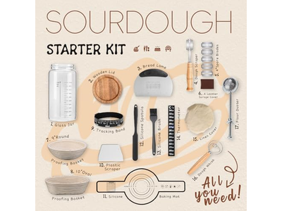 سلة كبيرة للهدايا خبز قطعتين سكين منزلي بطانة تخمير سيليكا