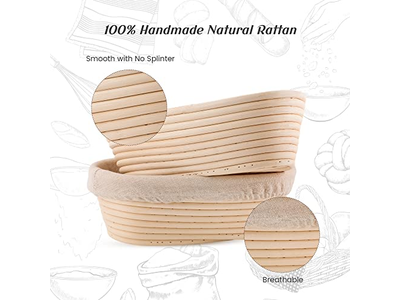 مجموعة ليم ومكشطة بانيتون 12 بوصة بيضاوية من الفولاذ المقاوم للصدأ مع أدوات خبز 11 سم للاستخدام اليدوي