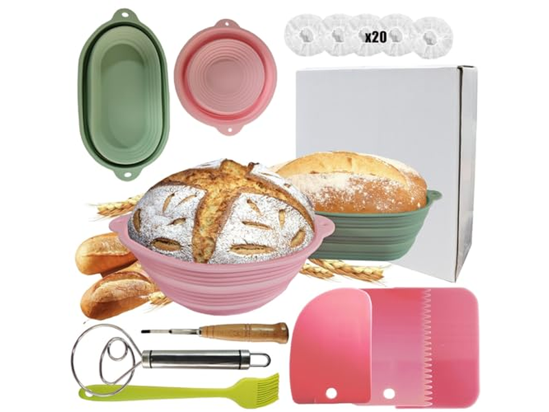 سلات تخمير الخبز للعجين المخمر من قصب البانيتون 9 بوصات