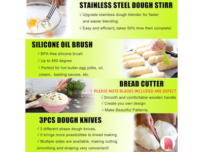 سلات تخمير الخبز للعجين المخمر من قصب البانيتون 9 بوصات