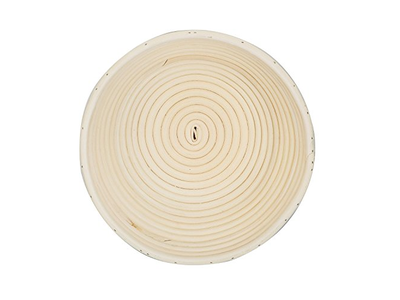 سلة تخمير بانيتون من القصب 9 بوصات مع مكشطة وليم للخبز الساخن مع بطانة