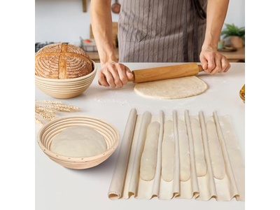 سلة طعام سريع هامبرغر خبز تخمير 11 بوصة غطاء تخمير العجين