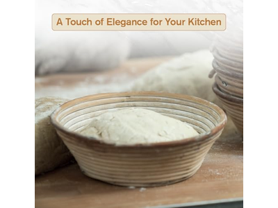 سلال تخمير بانيتون 8 9 10 بوصات روطان دائرية وبيضاوية