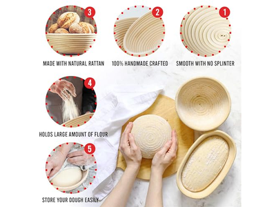 سلة هدايا مكونات الخبز سلال تخمير للخبز