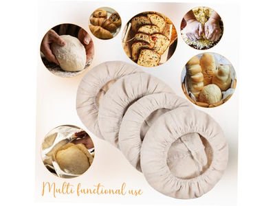 مستلزمات الخبز أدوات صنع الخبز سلة بغطاء مجموعة من 2