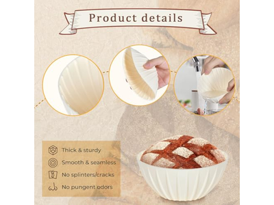 أدوات خبز سلة خبز دائرية للتخمير مجموعة بيضاوية من 2 بانيتون