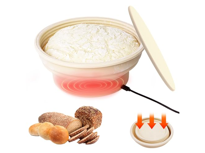 سلة تخمير بانيتون مع قماش فيتنام وعاء روطان للخبز