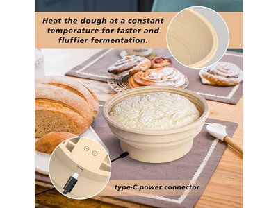 سلة تخمير بانيتون مع قماش فيتنام وعاء روطان للخبز