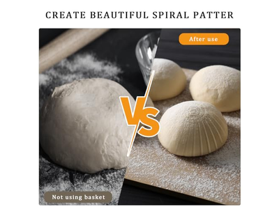 سلال تخمير خبز بانيتون مجموعة سلة دائرية ساخنة بيضاوية 25 سم