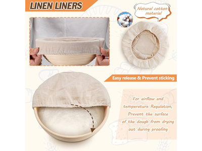 سلة خبز للسكون والبراني والكيك والمافن خبز العجين المخمر خشبي