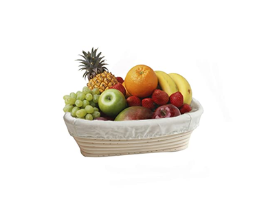 سلة تخمير الخبز بتصميم إدراج طويل بانيتون 7 بوصات بيضاوية ممتازة 10 بوصات