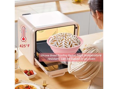 سلة تخمير الخبز القابلة لإعادة الاستخدام لخميرة العجين المخمر مع غطاء قماشي