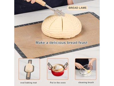 سلات خبز رخيصة مدفأة قابلة للطي دائرية لتخمير العجين المخمر