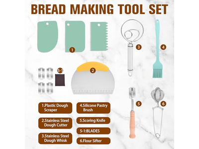 وعاء مكشطة العجين لخبز العجين المخمر سلة دائرية صغيرة 10 بوصات