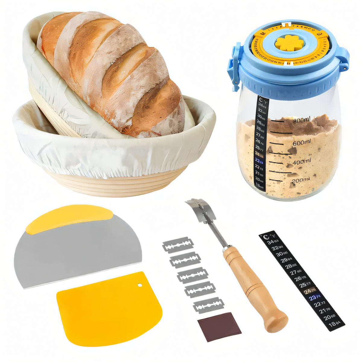 سلة تخمير مع ملحقات